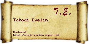 Tokodi Evelin névjegykártya